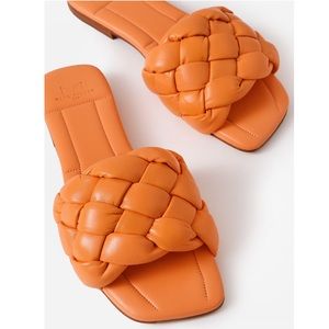 Marc Fisher Orange Woven Sandals